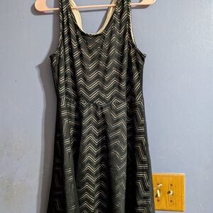 Candie's Black and Nude Chevron Mini Dress